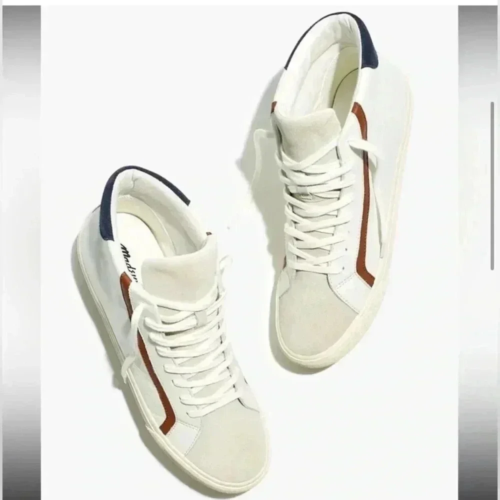 Madewell Sidewalk High-Top Sneakers in Colorblock unisex women’s 8 mens 6.5